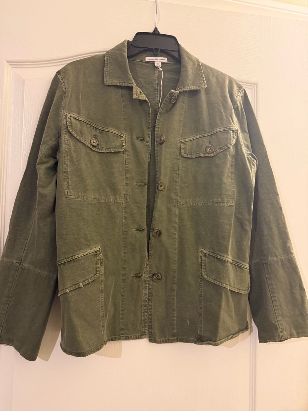 James Perse Olive Green Military Field Jacket